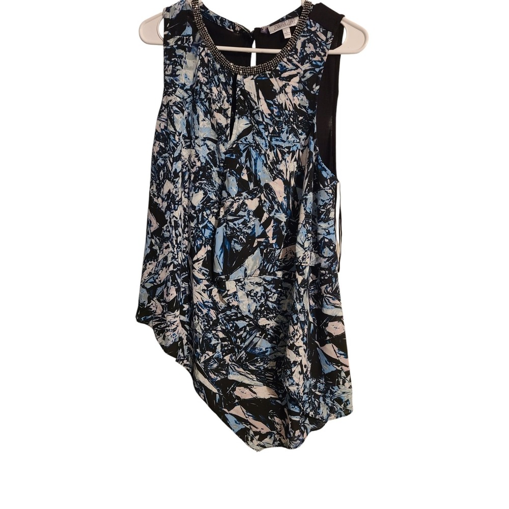 JLO Jennifer Lopez Blouse with Rhinestone Collar, Tank Top,‎ Size L